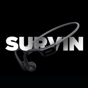 Audífonos bluetooth conducción ósea Hakii Survin funciones MP3, resistencia al agua IP68, batería hasta 6 horas, negro