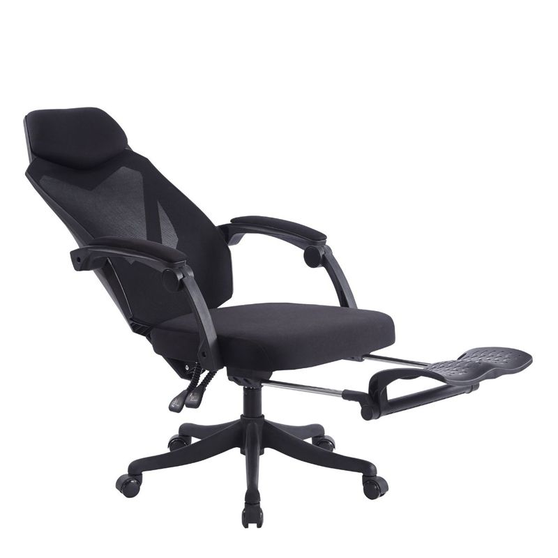 Silla Gamer Ergonómica Astra con reposapiés negro