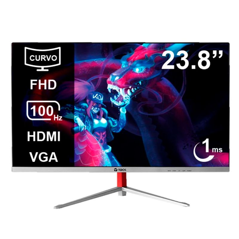 Monitor TEROS TE-2402S pantalla 23.8" curvo Full HD 100Hz
