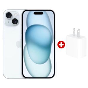 iPhone 15 5G 128GB, 6GB RAM, cámara trasera 48MP y frontal 12MP, 6.1", sky blue