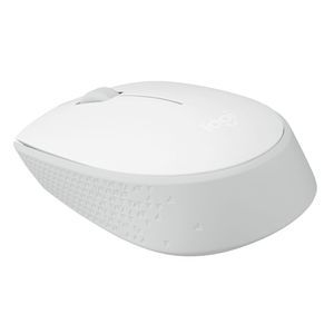 Mouse inalámbrico Logitech M170 compacto, 3 botones, usa pilas, diseño ambidiestro, blanco