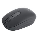 Mouse inalámbrico Logitech M196 ambidiestro compacto color grafito vista frontal oblicua fondo blanco