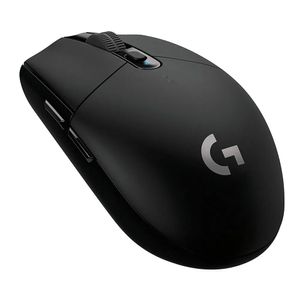 Mouse gamer Logitech G305 Lightspeed Wireless, receptor USB, 12000 dpi, 6 botones, usa pila, negro