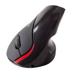 Mouse inalámbrico vertical Radioshack receptor USB 1000 DPI 5 botones negro frontal-oblicuo