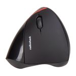 Mouse inalámbrico vertical Radioshack receptor USB 1000 DPI 5 botones negro Lateral