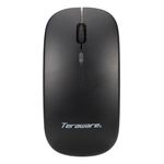 Mouse inalámbrico Coolbox Teraware MO-296W sensor 1600DPI negro dorsal fondo blanco