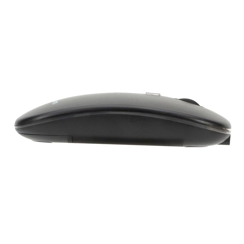 Mouse inalámbrico Coolbox Teraware MO-296W sensor 1600 DPI negro lateral fondo blanco