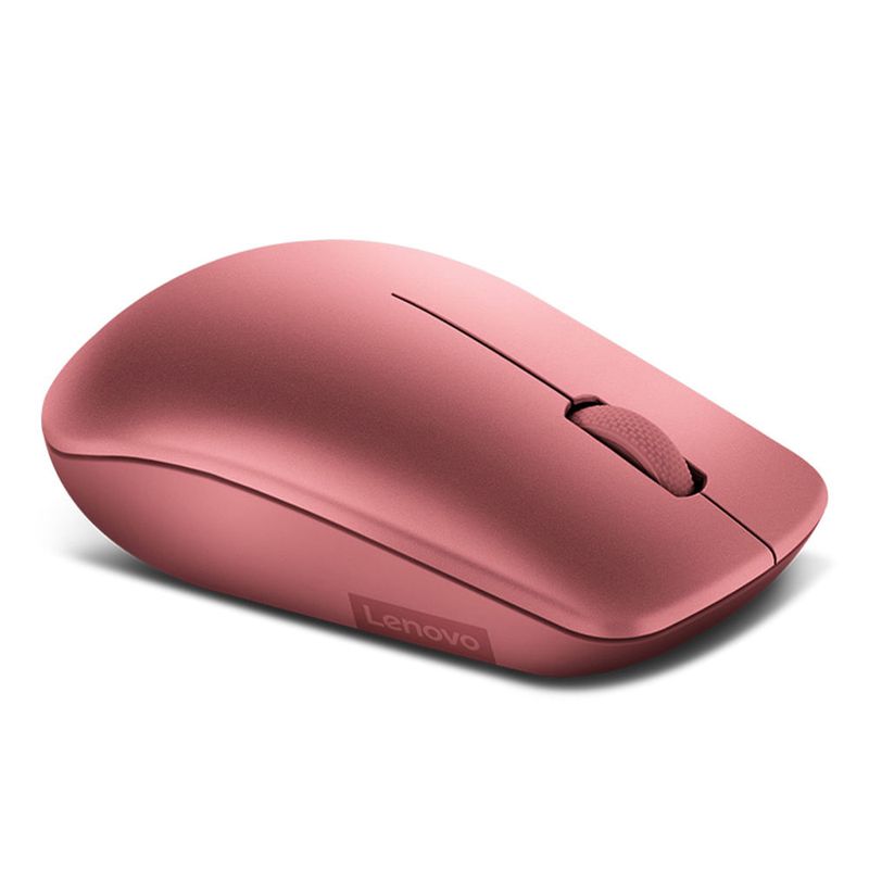 Mouse inalámbrico Lenovo 530 1200 DPI rojo vista lateral perfil compacto y liviano