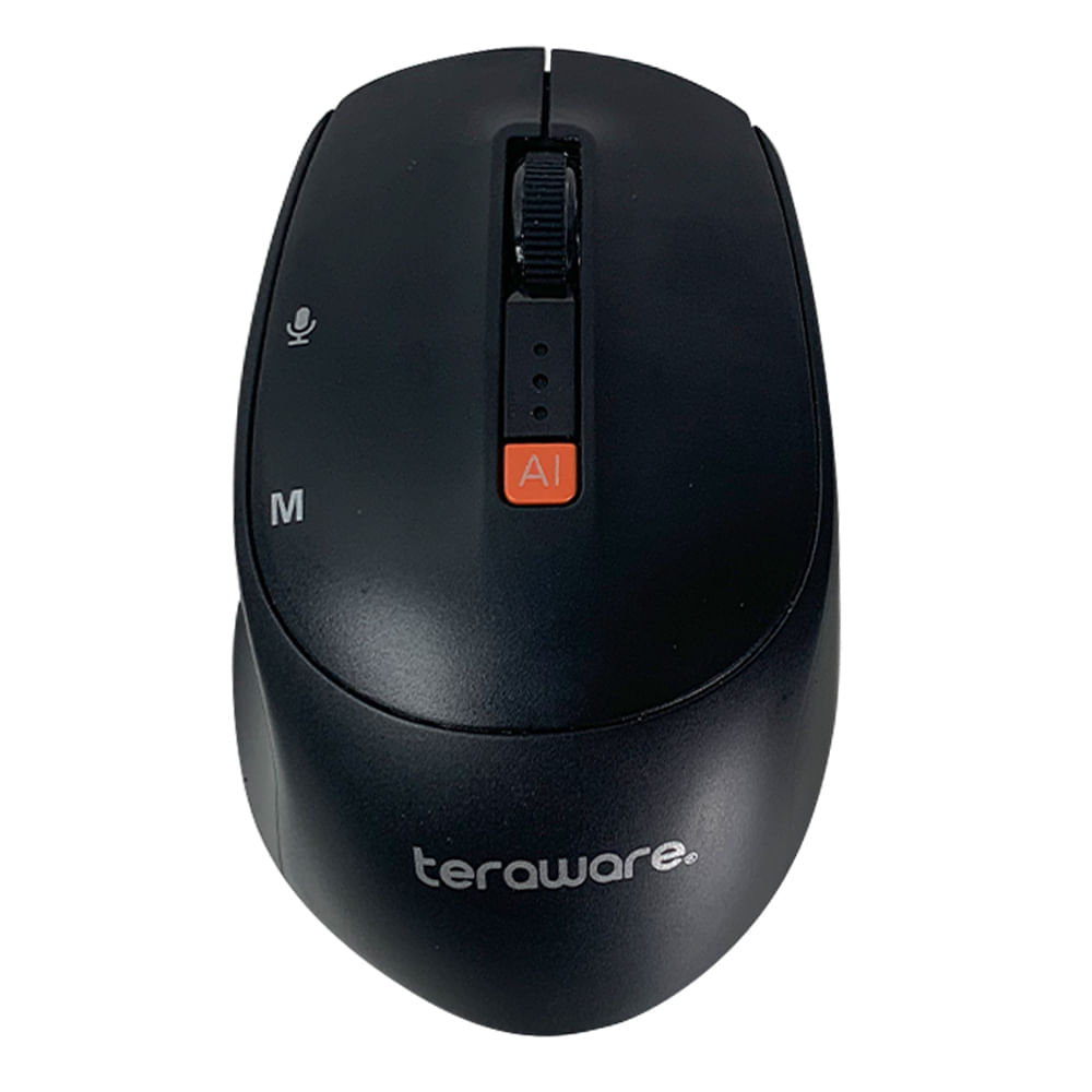 Mouse inalámbrico Coolbox Teraware IA-Series, 2.4G + Bluetooth, recargable, 1200DPI, 6 botones, conector USB-C, diseño ergonómico, negro