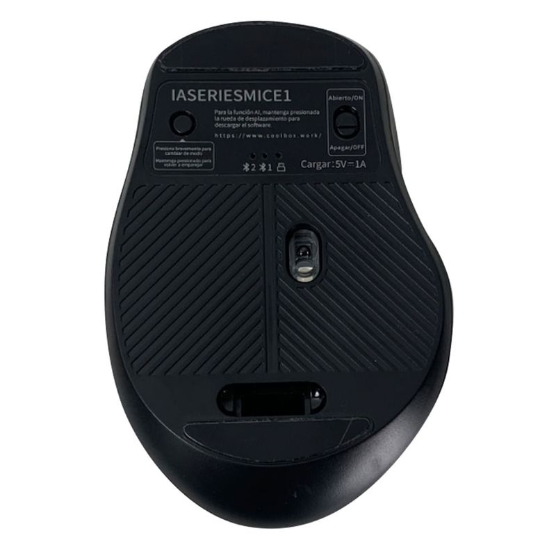 Mouse inalámbrico Coolbox Teraware IA-Series 1200 dpi Negro Dorsal