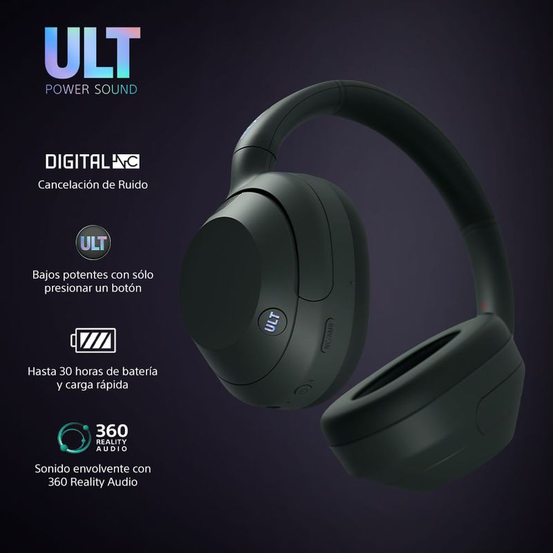 Audífonos Sony WH-ULT900N con Bluetooth verde especificaciones