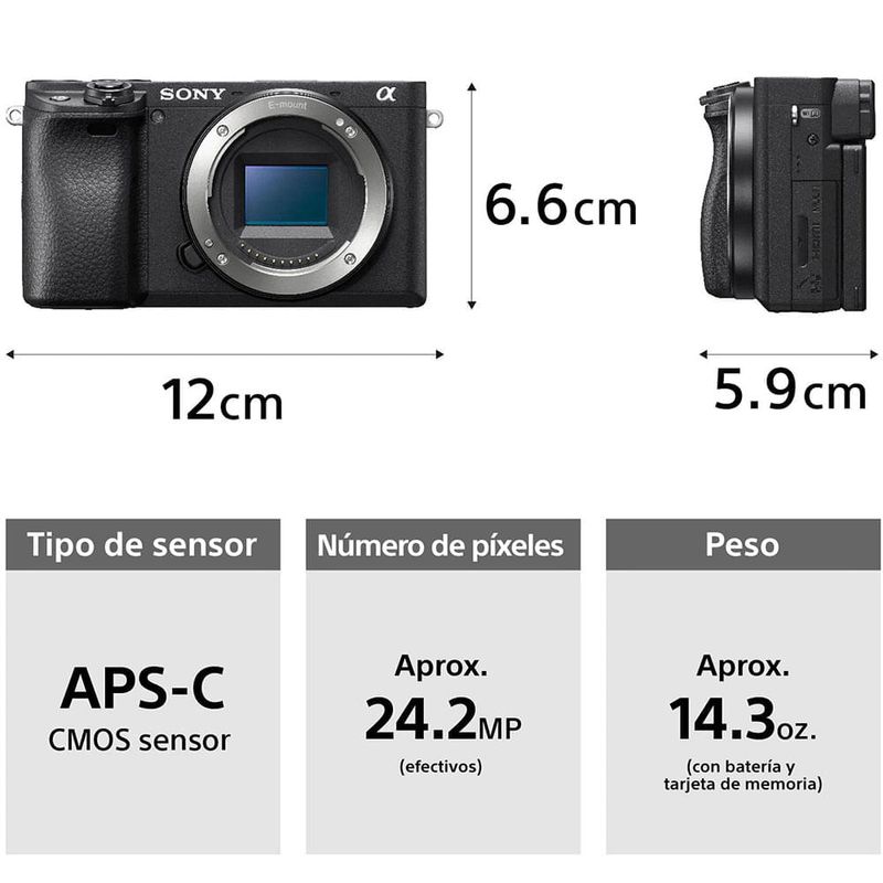 Cámara Sony Alpha a6400 APS-C + maletín LCS-U21