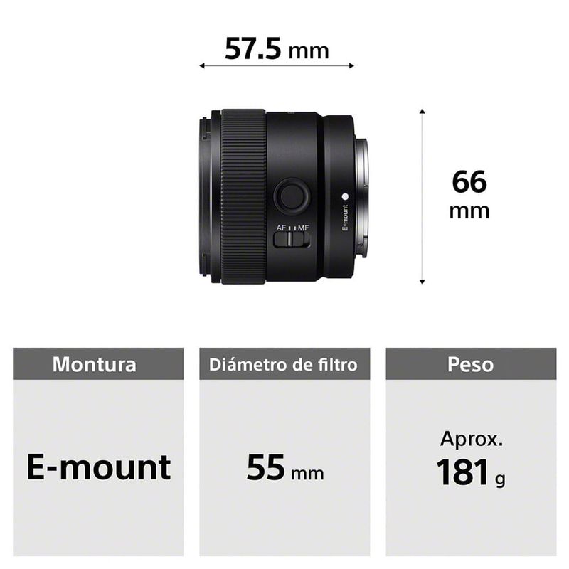 Lente Sony 11mm F1.8 APS-C Montura E