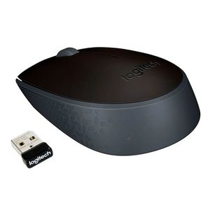 Mouse inalámbrico Logitech M170 receptor USB 2.4 GHz, 1000 dpi, 3 botones, negro
