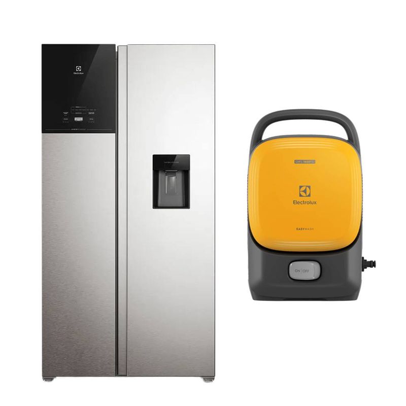 Combo Electrolux Refrigeradora 611L Inox + Hidrolavadora