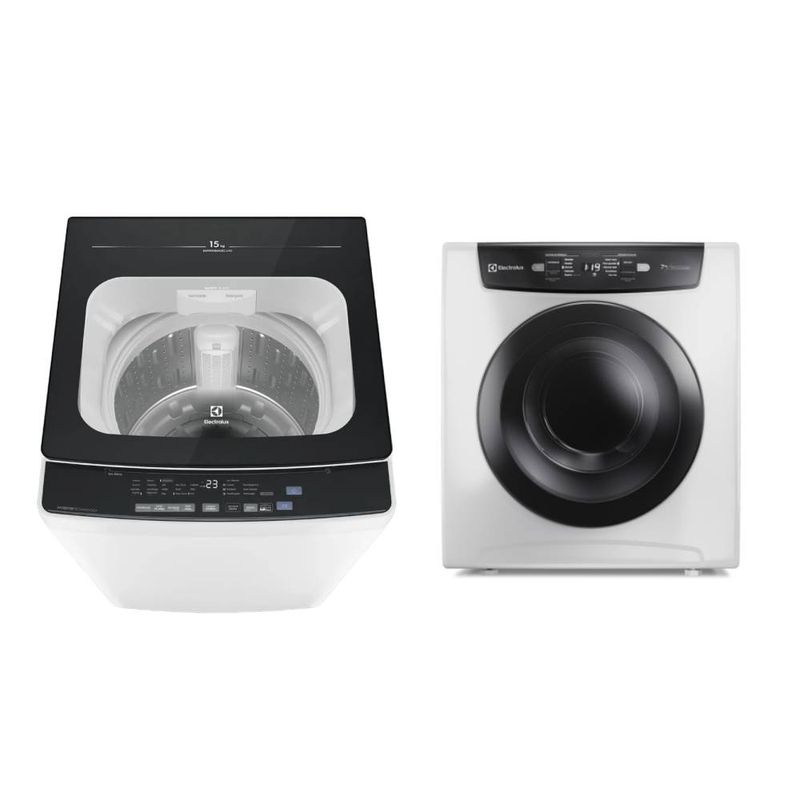 Combo Lavadora Electrolux 15kg + Secadora 7kg