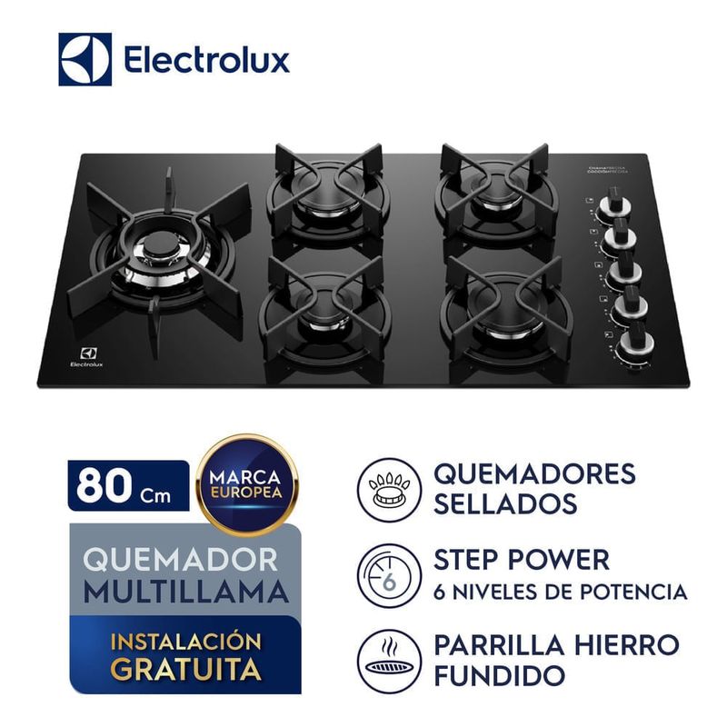 Cocina empotrable a gas Electrolux Expert KE5GW