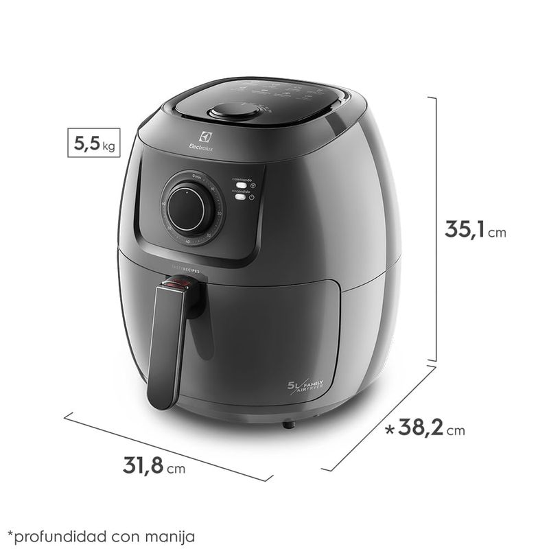 Combo Licuadora Electrolux 500W EBS20 + AirFryer 5L EAF50