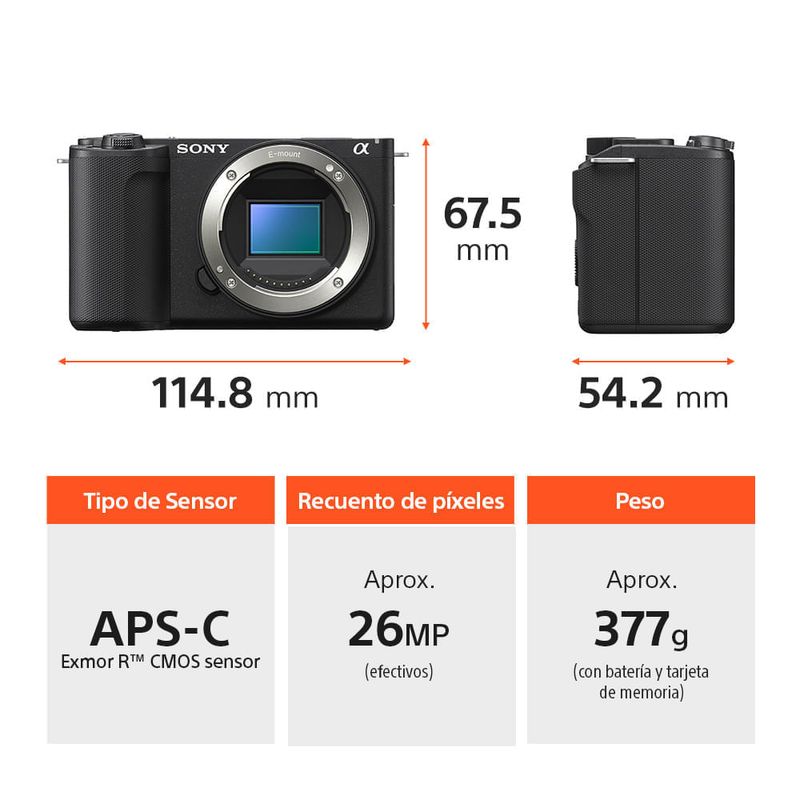 Cámara Sony ZV-E10 II APS-C para vlogs