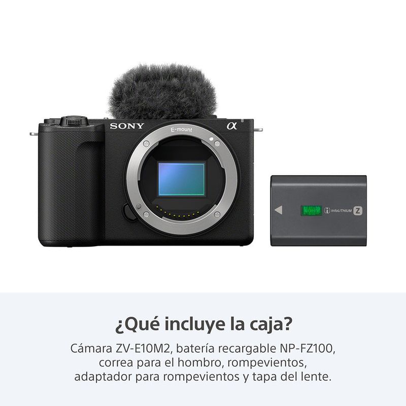 Cámara Sony ZV-E10 II APS-C para vlogs