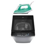 Combo Lavadora Electrolux 13kg Silent Inverter Silver + Plancha SIE70