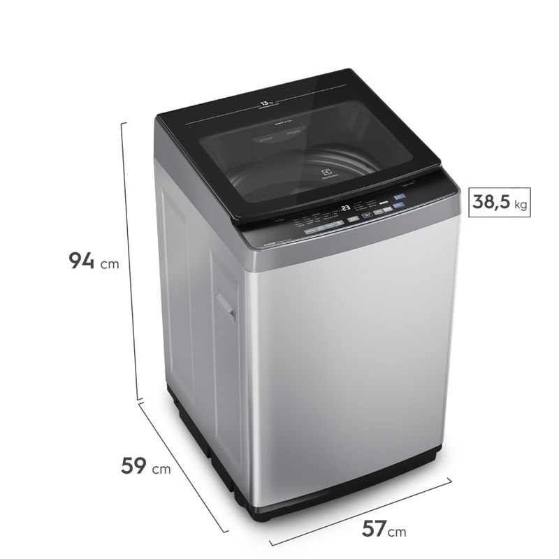 Combo Lavadora Electrolux 13kg Silent Inverter Silver + Plancha SIE70
