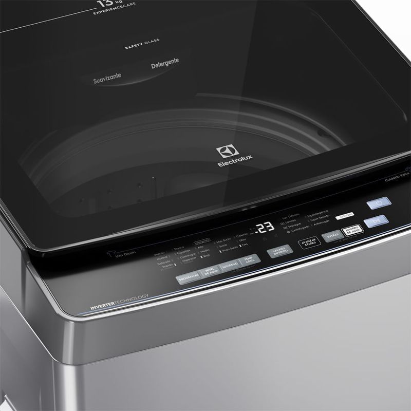 Combo Lavadora Electrolux 13kg Silent Inverter Silver + Plancha SIE70