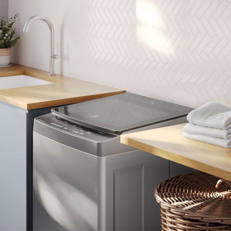 Combo Lavadora Electrolux 13kg Silent Inverter Silver + Plancha SIE70