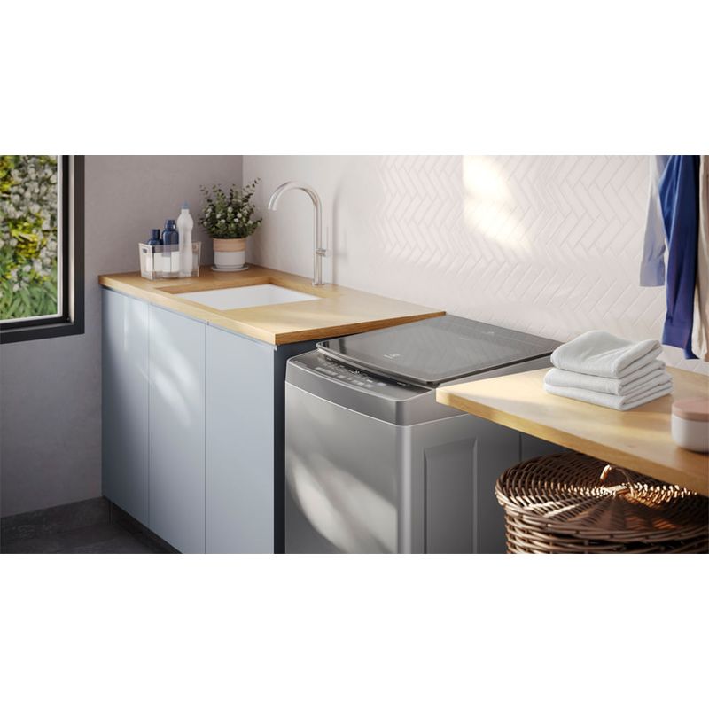 Combo Lavadora Electrolux 13kg Silent Inverter Silver + Plancha SIE70