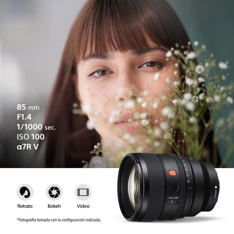 Lente Sony FE 85mm F1.4 GM II Full Frame