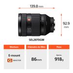 Lente Sony 28-70mm F2 G Master Full Frame