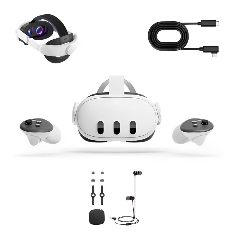 Gafas VR Meta Quest 3 512GB pack Pro blanco