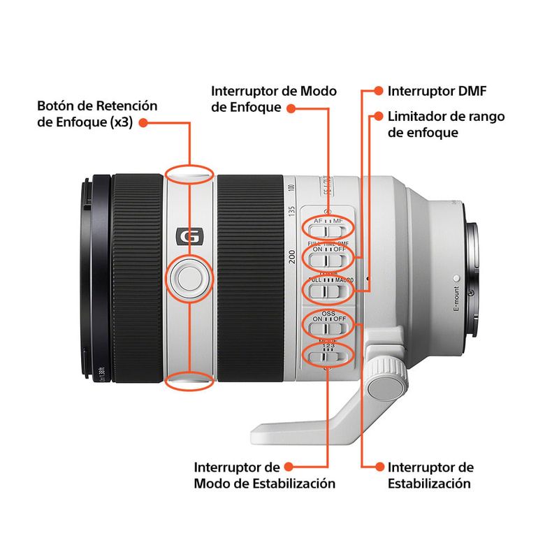 Lente Sony 70-200mm F4 G Full Frame