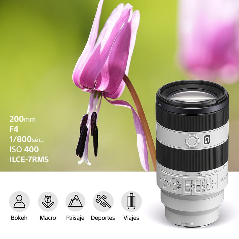 Lente Sony 70-200mm F4 G Full Frame