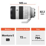 Lente Sony 70-200mm F4 G Full Frame