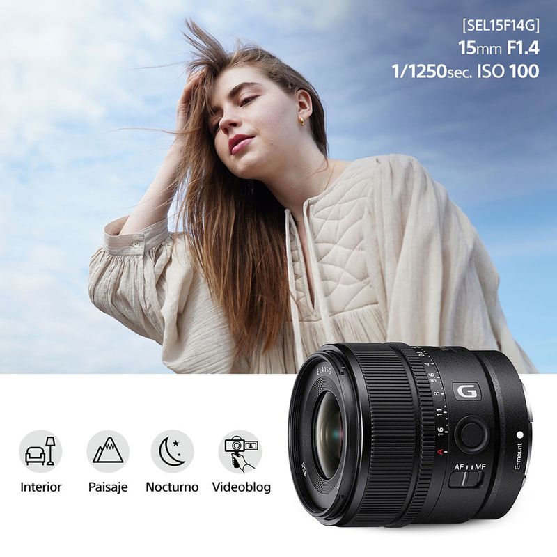 Lente Sony 15mm F1.4 G APS-C Montura E