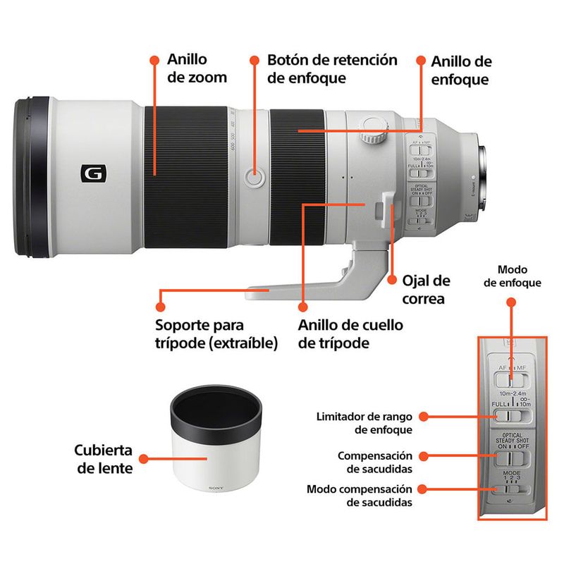 Lente Sony 200-600mm G Full Frame Montura E