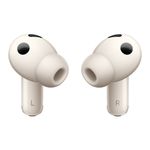 Audífonos bluetooth True Wireless Huawei FreeBuds Pro 5 resistencia al agua arena vista frontal detalle de audífonos inalámbricos