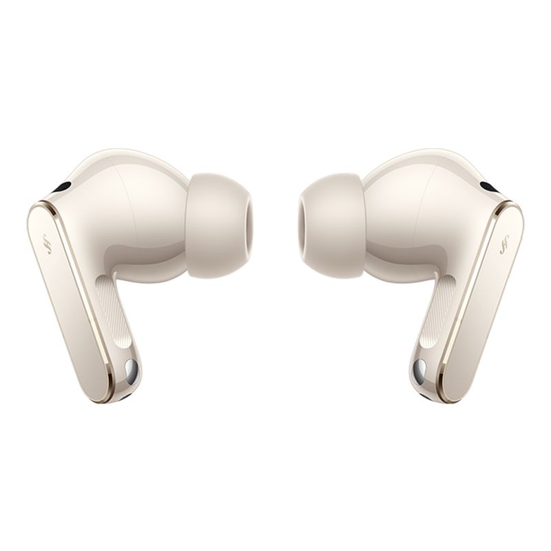 Audífonos bluetooth True Wireless Huawei FreeBuds Pro 5 resistencia al agua arena vista lateral detalle de audífonos inalámbricos