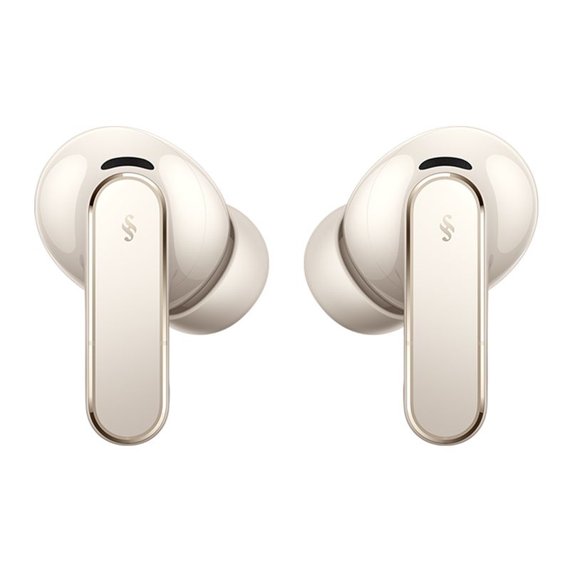Audífonos bluetooth True Wireless Huawei FreeBuds Pro 5 resistencia al agua arena vista frontal detalle de audífonos inalámbricos