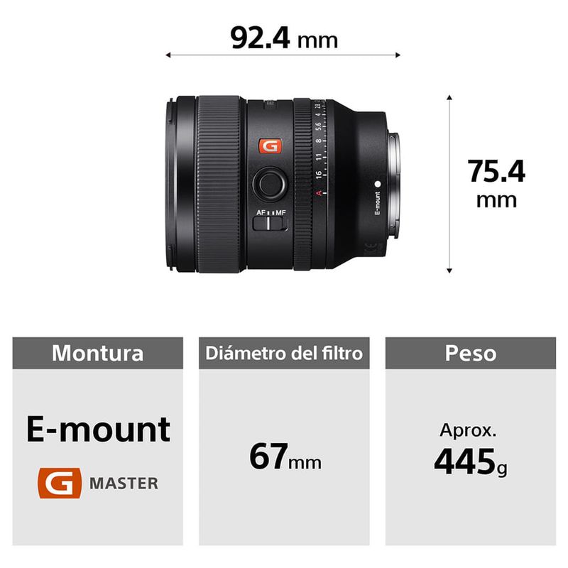 Lente Sony 24mm F1.4 G Master Full Frame
