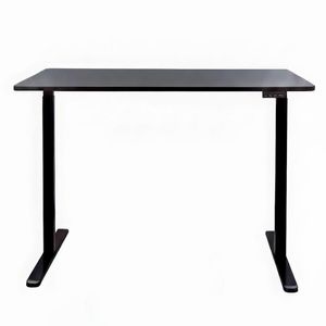 Escritorio regulable eléctrico Ofideas Slide, altura ajustable, estructura metálica, superficie de aglomerado, negro