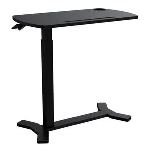 Escritorio para laptop regulable Ofideas, altura ajustable, con ruedas, negro