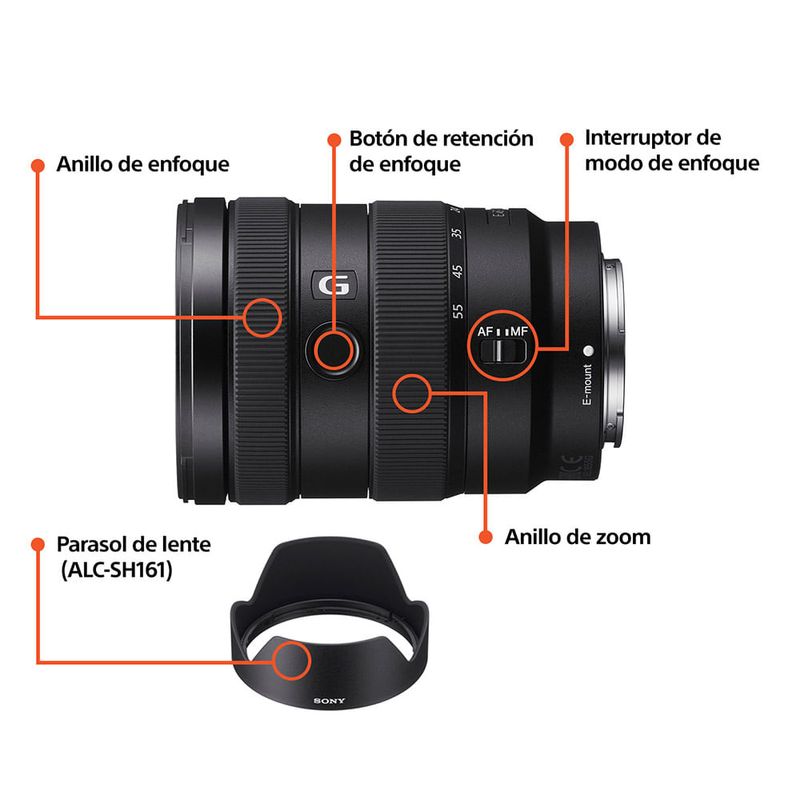 Lente Sony 16-55mm F2.8 G APS-C Montura E