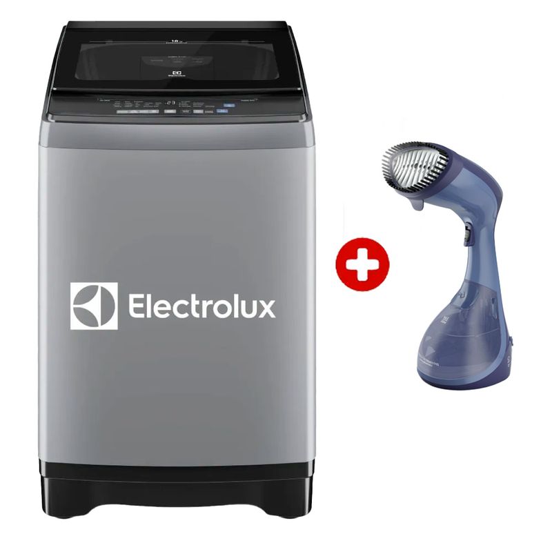 Lavadora Electrolux 18kg Inverter Gris + Vaporizador