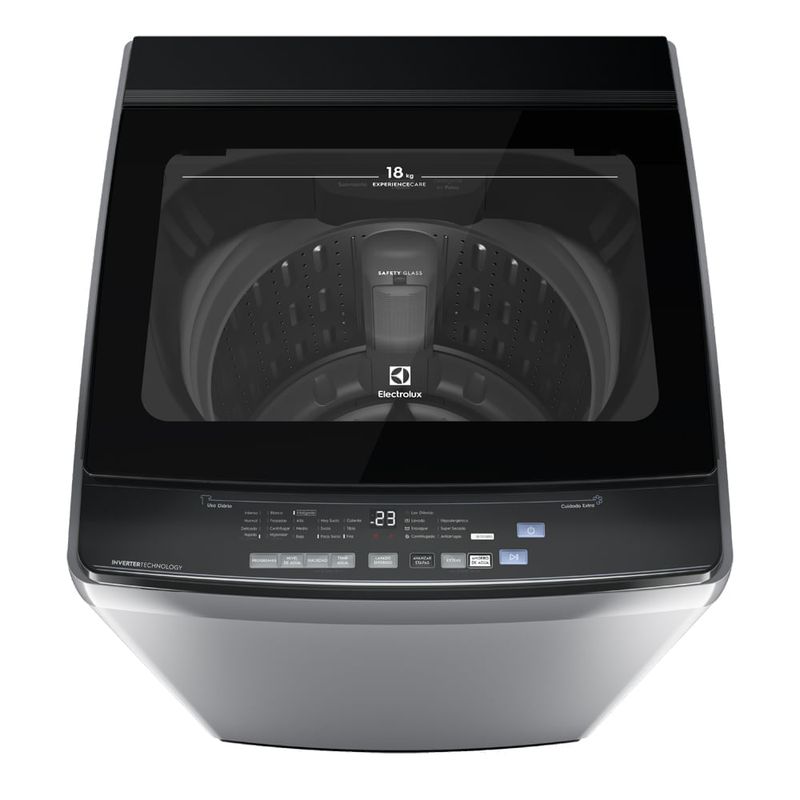 Lavadora Electrolux 18kg Inverter Gris + Vaporizador