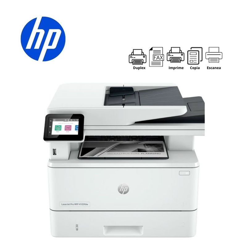Impresora Multifuncional HP 4103fdw Wi-Fi