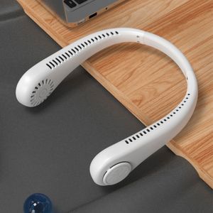 Ventilador de cuello Westminster 6W, recargable, 3 velocidades, blanco