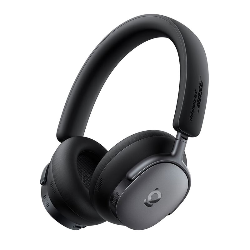 Audífonos bluetooth On Ear Baseus XH1 Noise, resistencia al agua, negro, frontal oblicuo