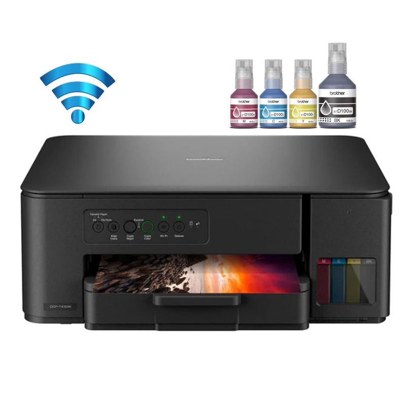 Impresora Brother DCP-T430W Wi-Fi 3 en 1 Negro